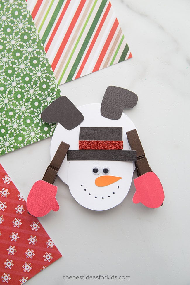 Snowman Clothespin Craft