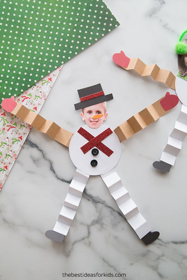 Snowman Paper Craft with Photo