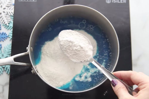 Add Dry Mix to Pot for Frozen Playdough
