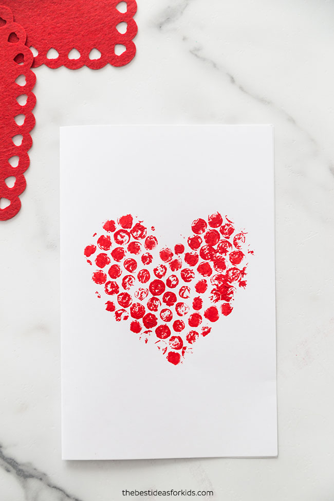 Bubble Wrap Heart Valentine Card