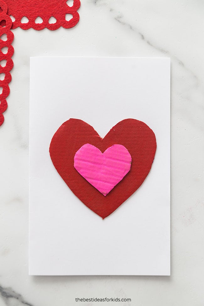 Cardboard Heart Valentine Card