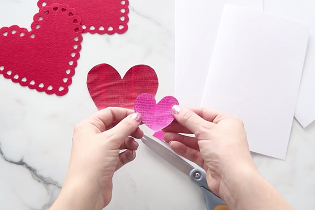 Paint Newspaper Hearts