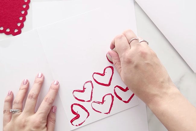 Paper Roll Heart Stamping