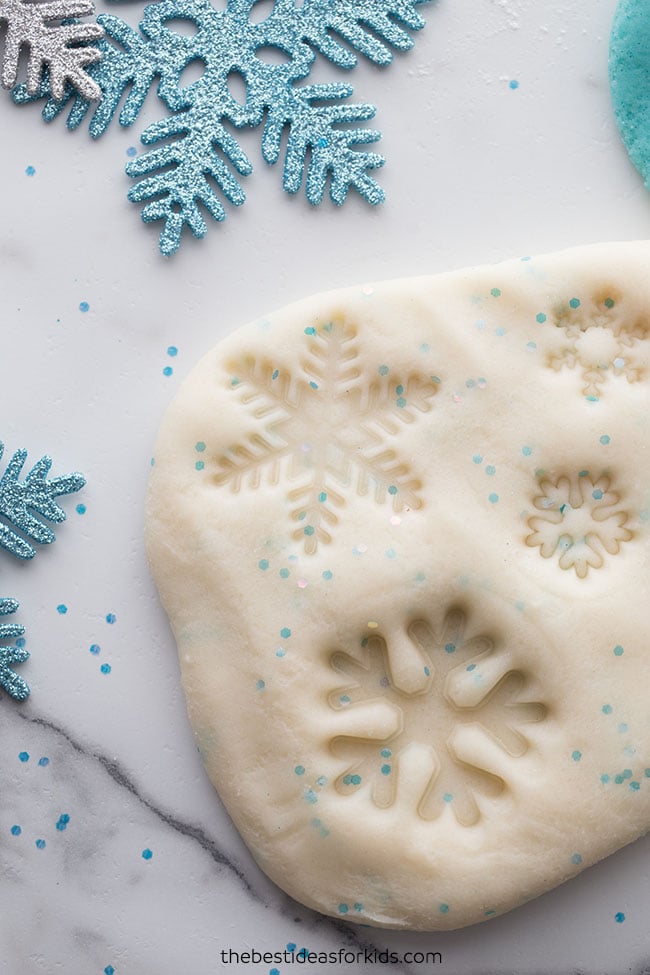 White Snowflake Frozen Play Doh