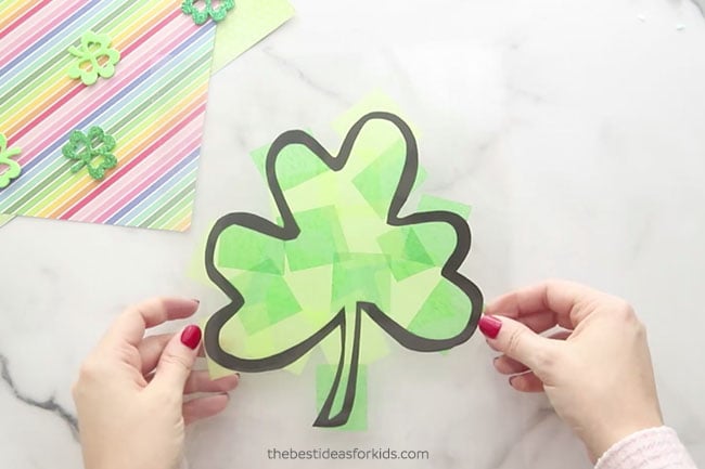 Add Laminating Paper on Top Shamrock