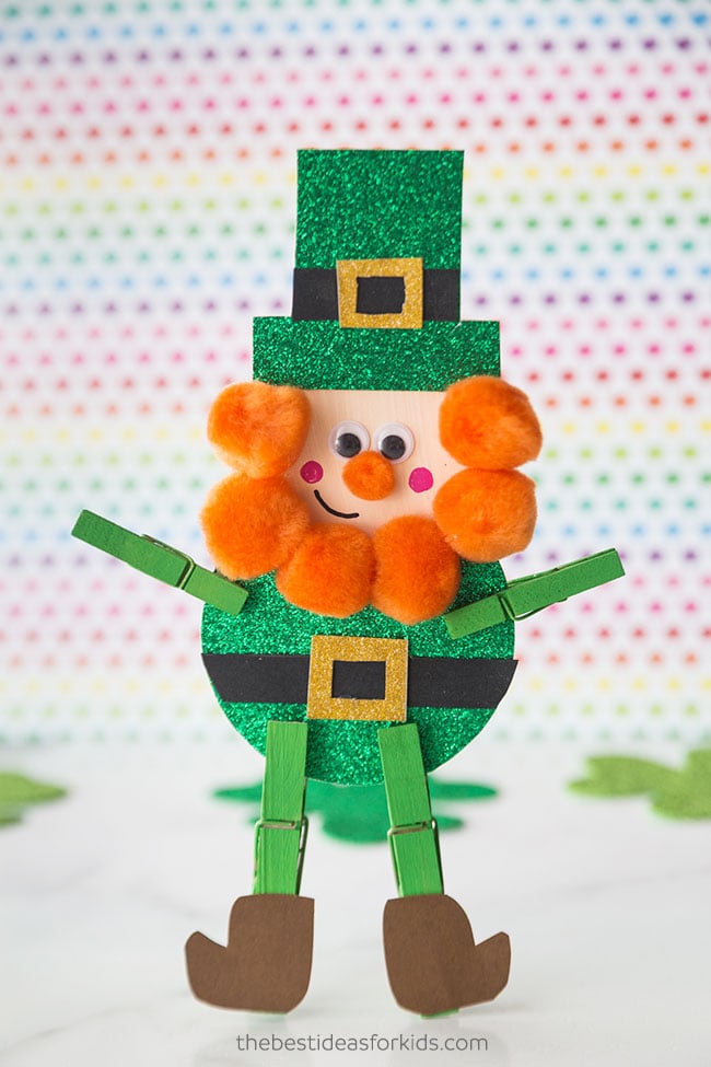 Clothespin Leprechaun Craft