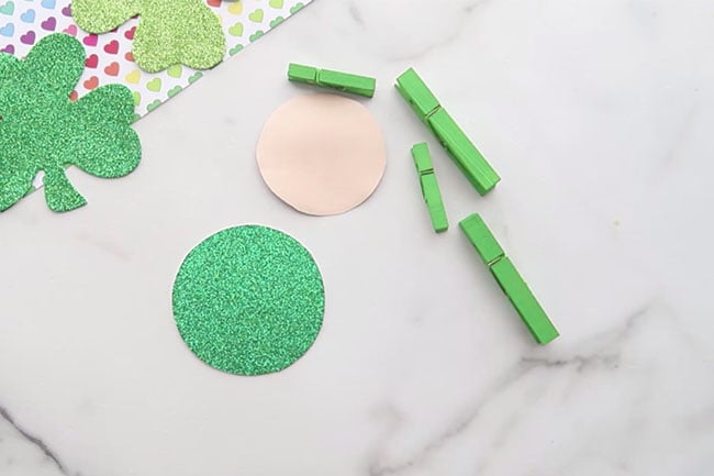 Paint Clothespins Green