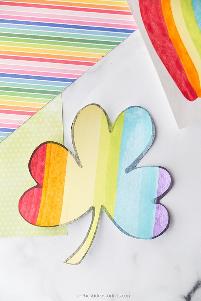 Rainbow Shamrock Painting