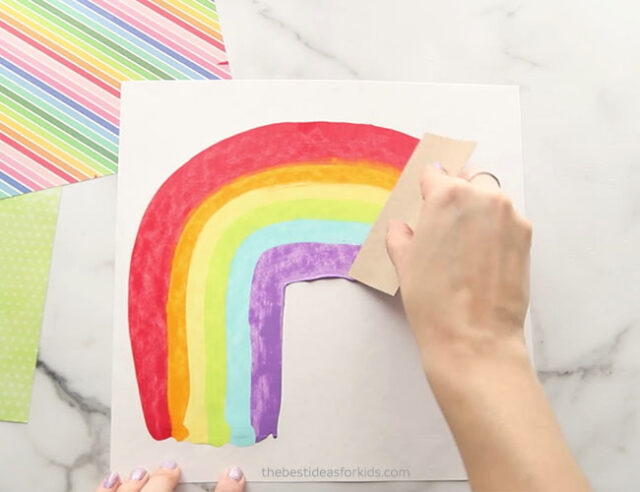 Scrape Painting Rainbow