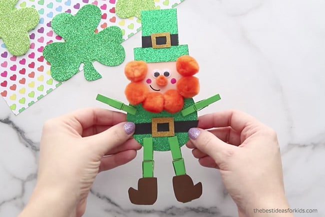 St Patrick's Day Leprechaun Clothespin Craft