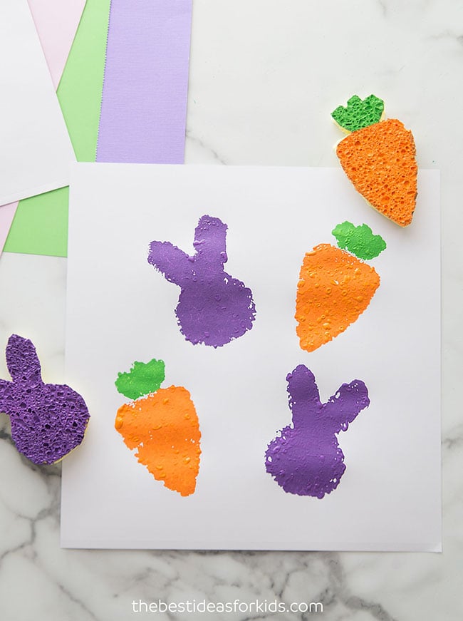 Bunny Easter Sponge Painting