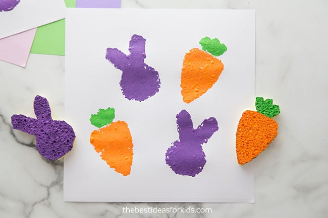 Bunny and Carrot Sponge Stamps