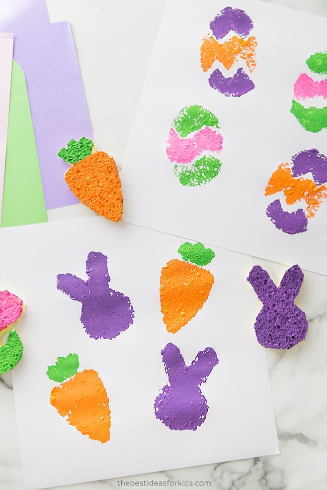 DIY Easter Sponge Painting