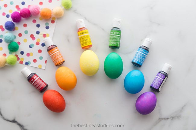 Dying Easter Eggs with Food Coloring