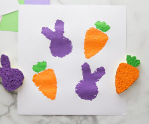 Easter Sponge Stamping