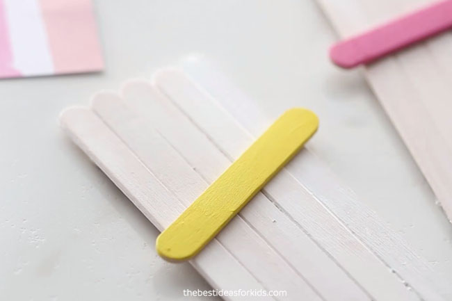 Glue Colored Stick to Bunny