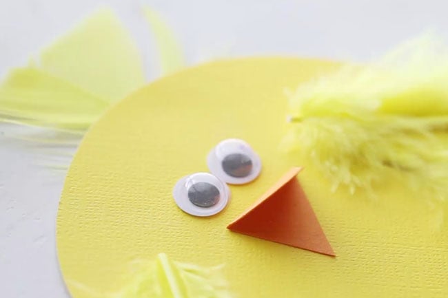 Glue Googly Eyes to Chick