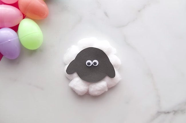 Glue Googly Eyes to Sheep