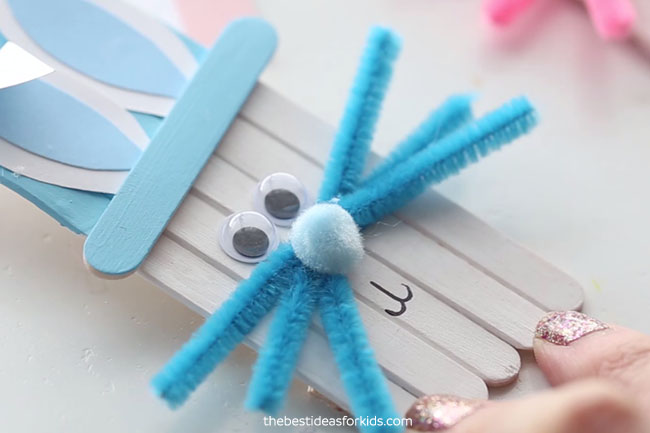 Make bunny face for Popsicle Stick Craft