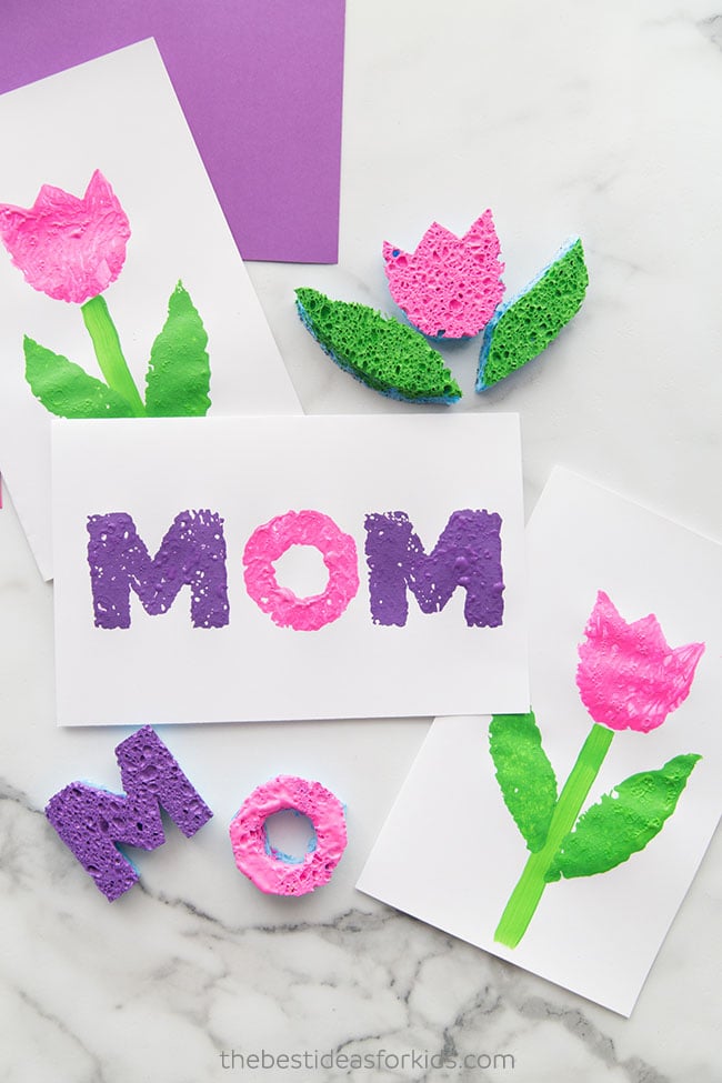 Mother's Day Sponge Painting Art