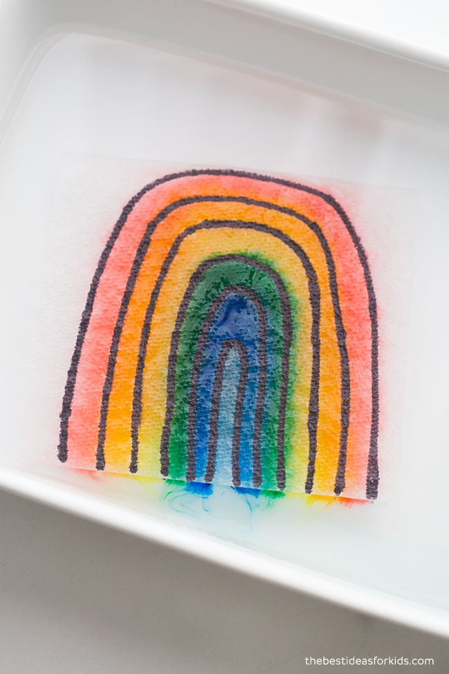 Easy Rainbow Art Activity with Paper Towels & Markers