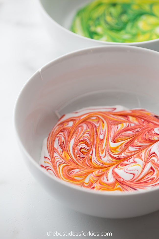 Swirl Red and Yellow in Cool Whip
