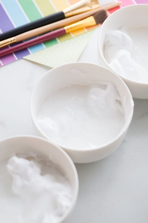 Add Glue to Bowl for Puffy Paint