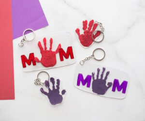 Handprint Shrinky Dink Keychain