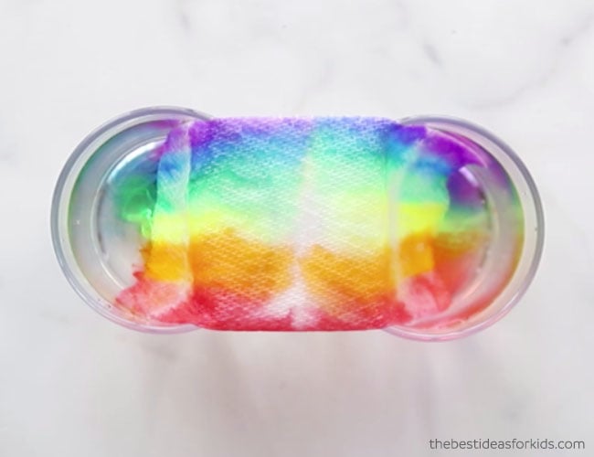 Easy Grow a Rainbow on Paper Towel Experiment