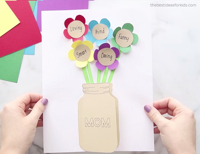 Mason Jar Flower Card