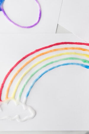 Salt Painting Rainbow