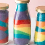 Colored Salt in Jars