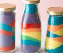 Colored Salt in Jars