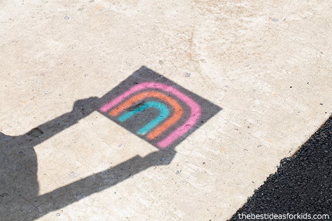 Rainbow Shadow Art Activity