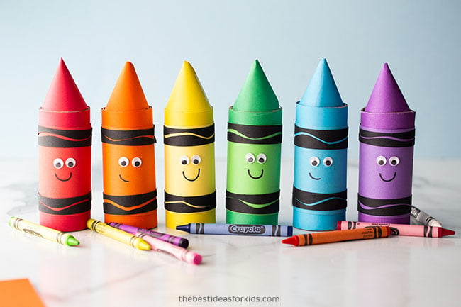 Toilet Paper Roll Crayons Craft for Kids