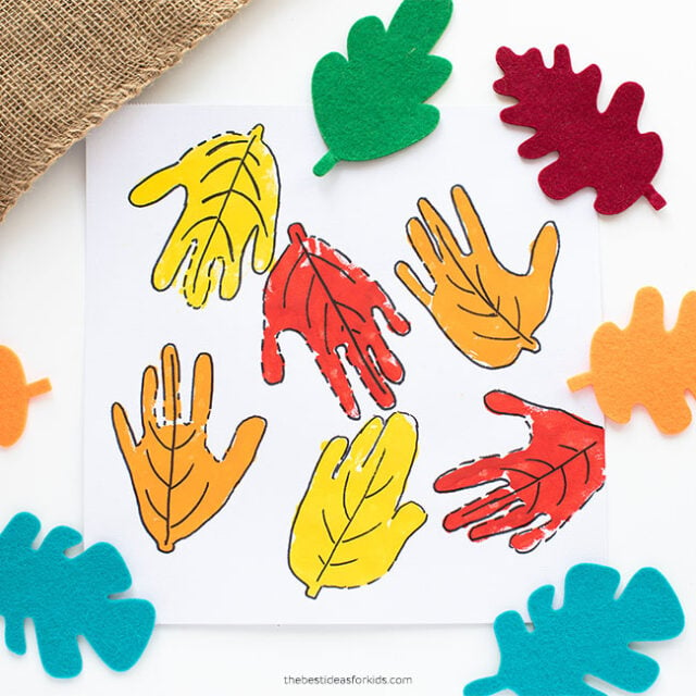 Leaf Art for Kids Handprint