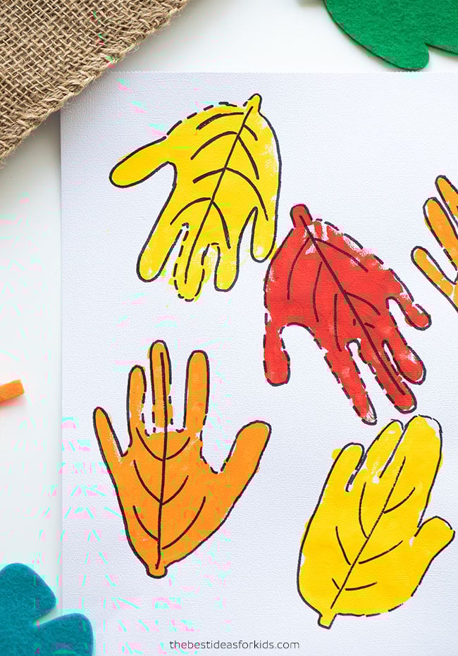 Leaf Handprint Craft