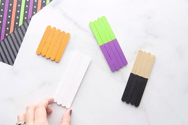 Paint Halloween Popsicle Sticks