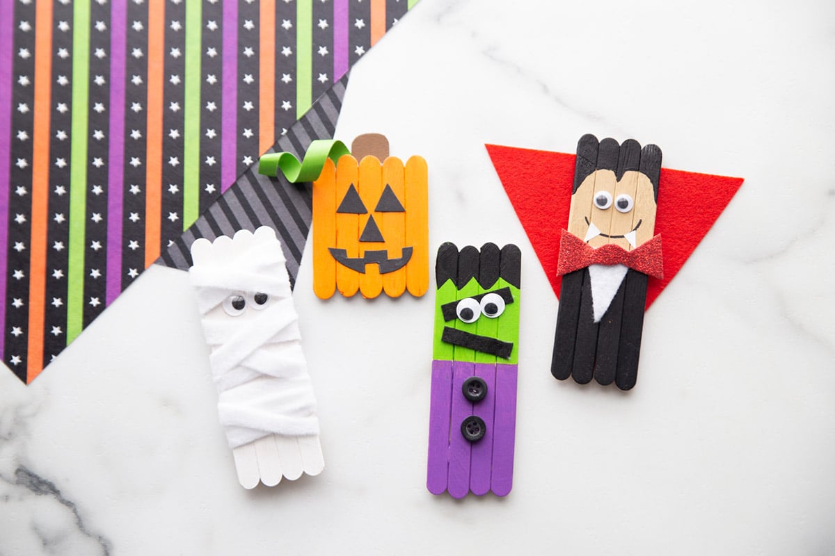 Popsicle Stick Halloween Characters - Craft Rocker