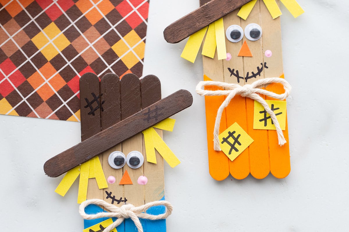 Adorable Popsicle Stick Scarecrow Craft for Kids - Red Ted Art