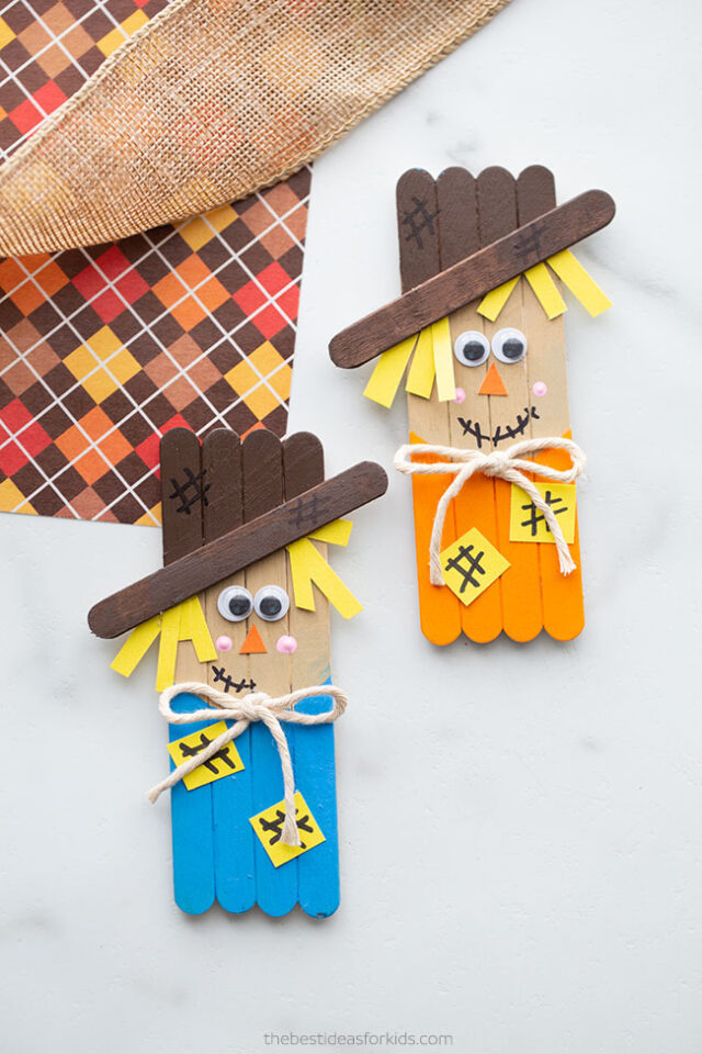 Popsicle Stick Scarecrow The Best Ideas for Kids