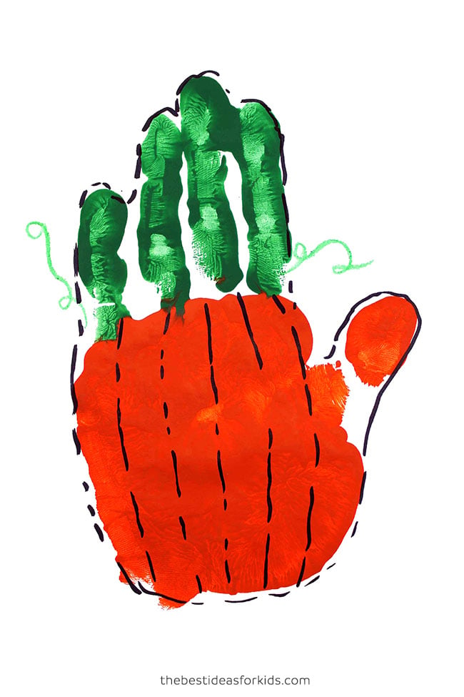 Pumpkin Handprint Art