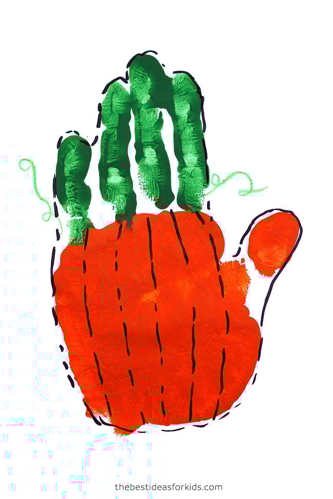 Pumpkin Handprint Art