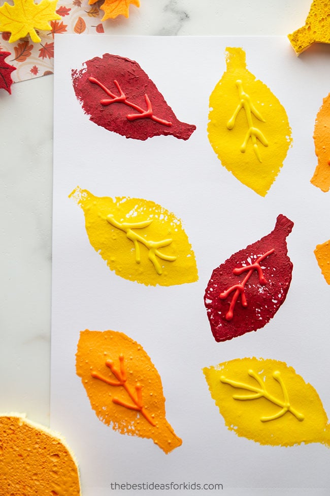 Sponge Painting Fall Craft