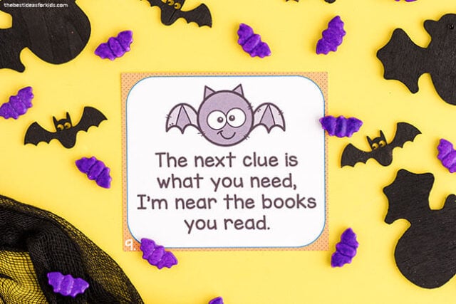 Bat Halloween Scavanger Hunt Clue