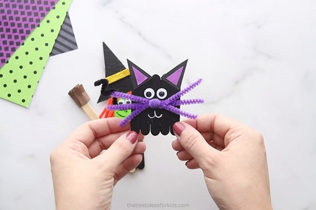 Black Cat Popsicle Stick Craft