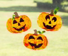 Crayon Melted Suncatcher Pumpkins