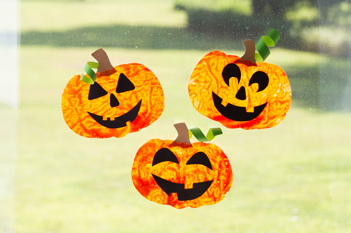 Melted Crayon Pumpkin Suncatcher The Best Ideas for Kids