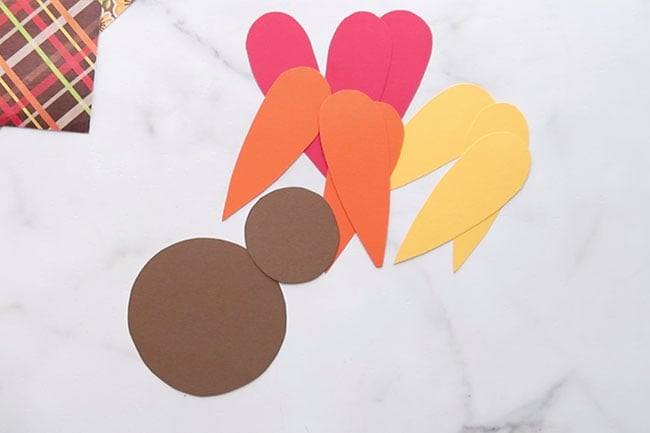 Cut Out Turkey Template on Paper