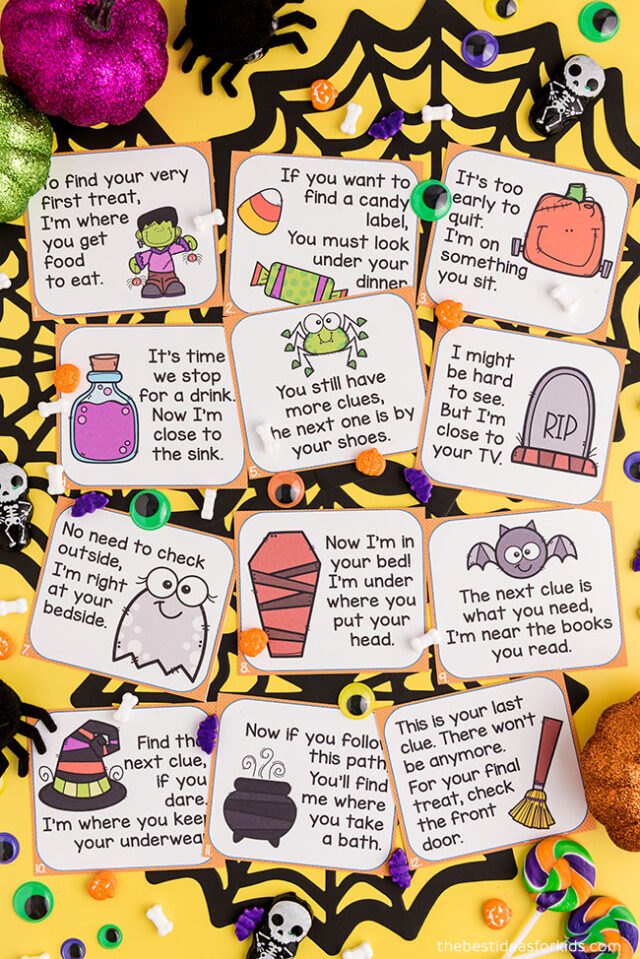 Halloween Treasure Hunt, Printable Treasure Hunt for Kids